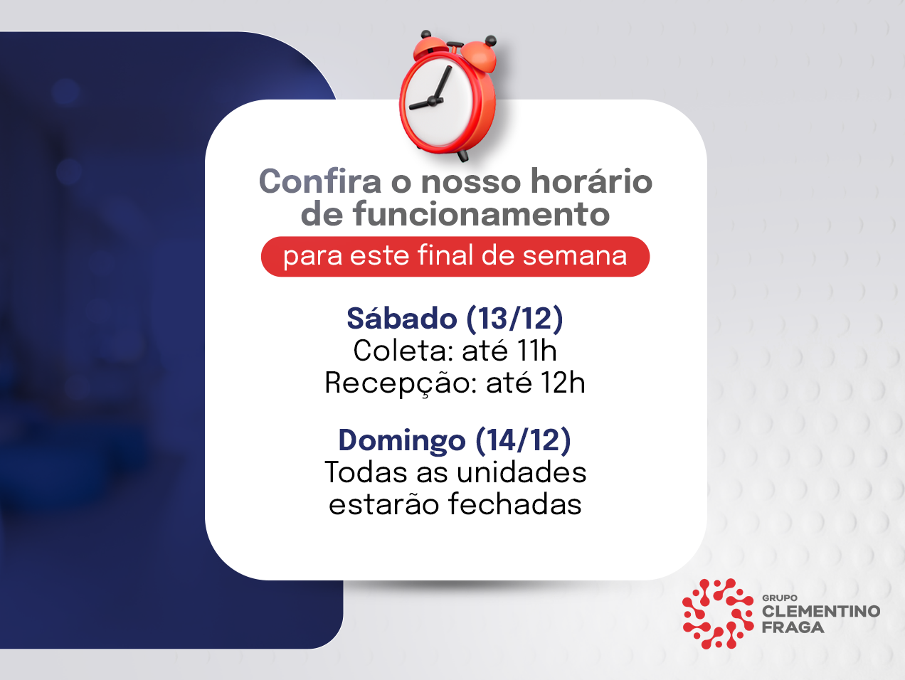 Banner horario de funcionamento