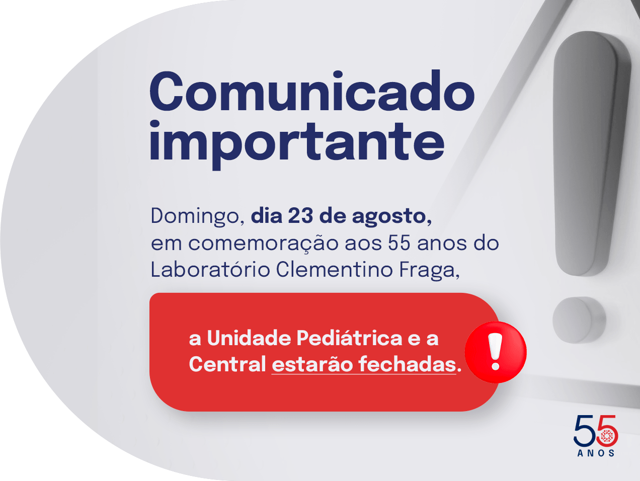 Horário de funcionamento domingo (23/08)