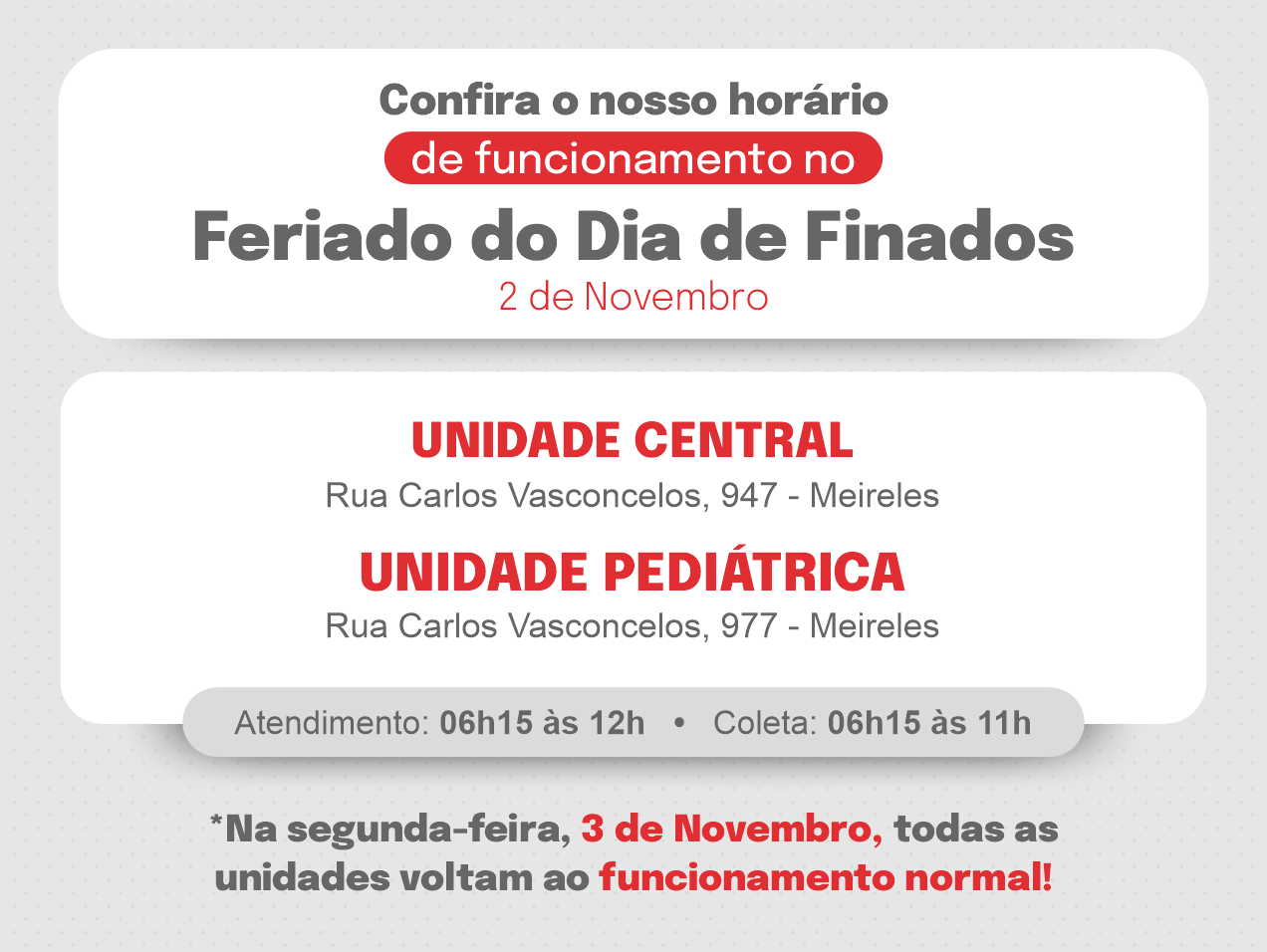 Banner horario de funcionamento