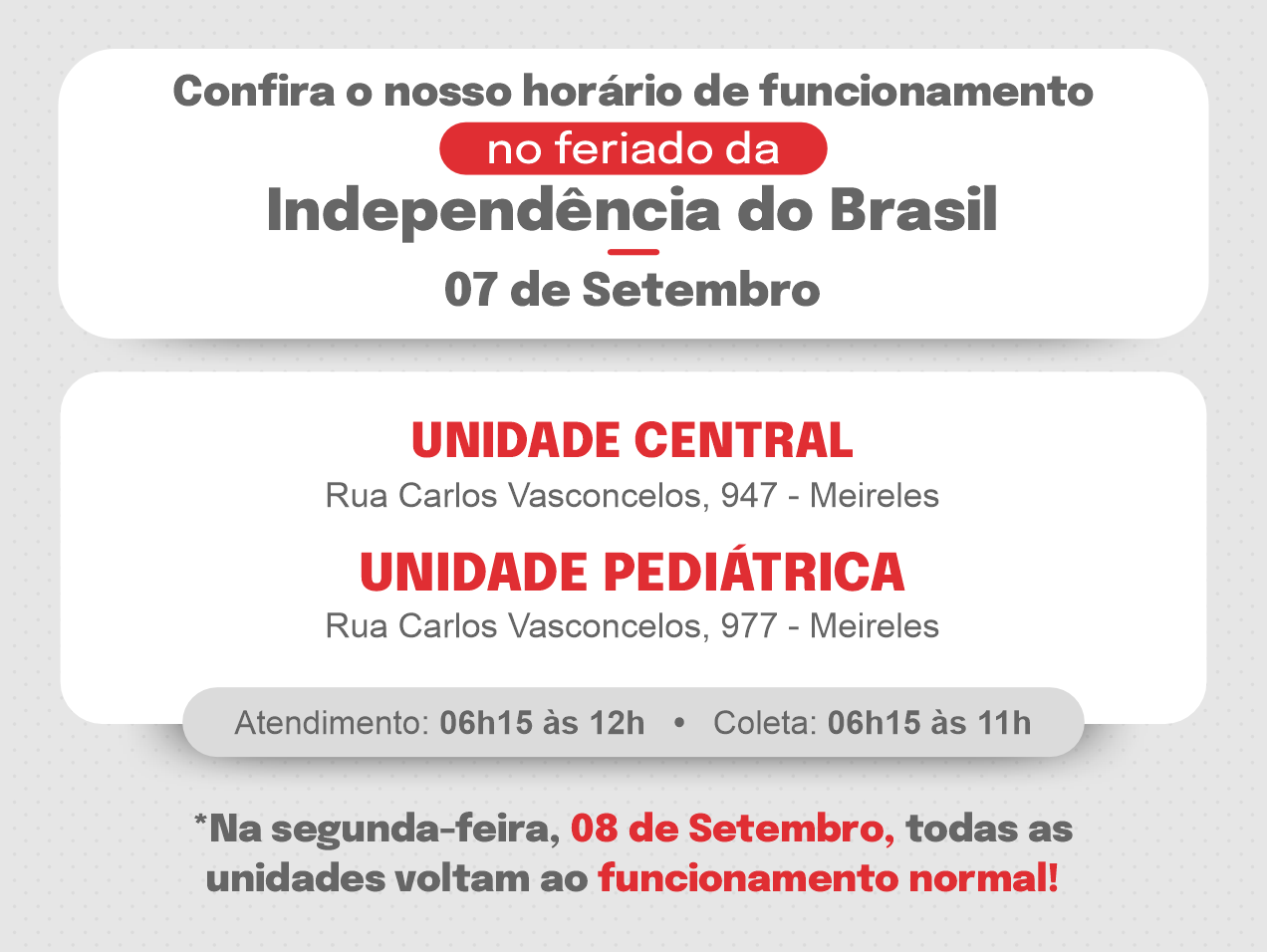 Banner horario de funcionamento