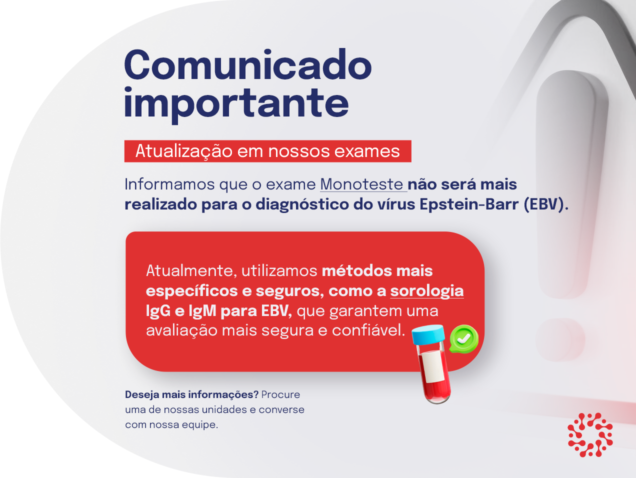 banner atualização exames